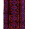 red blue black vintage rug