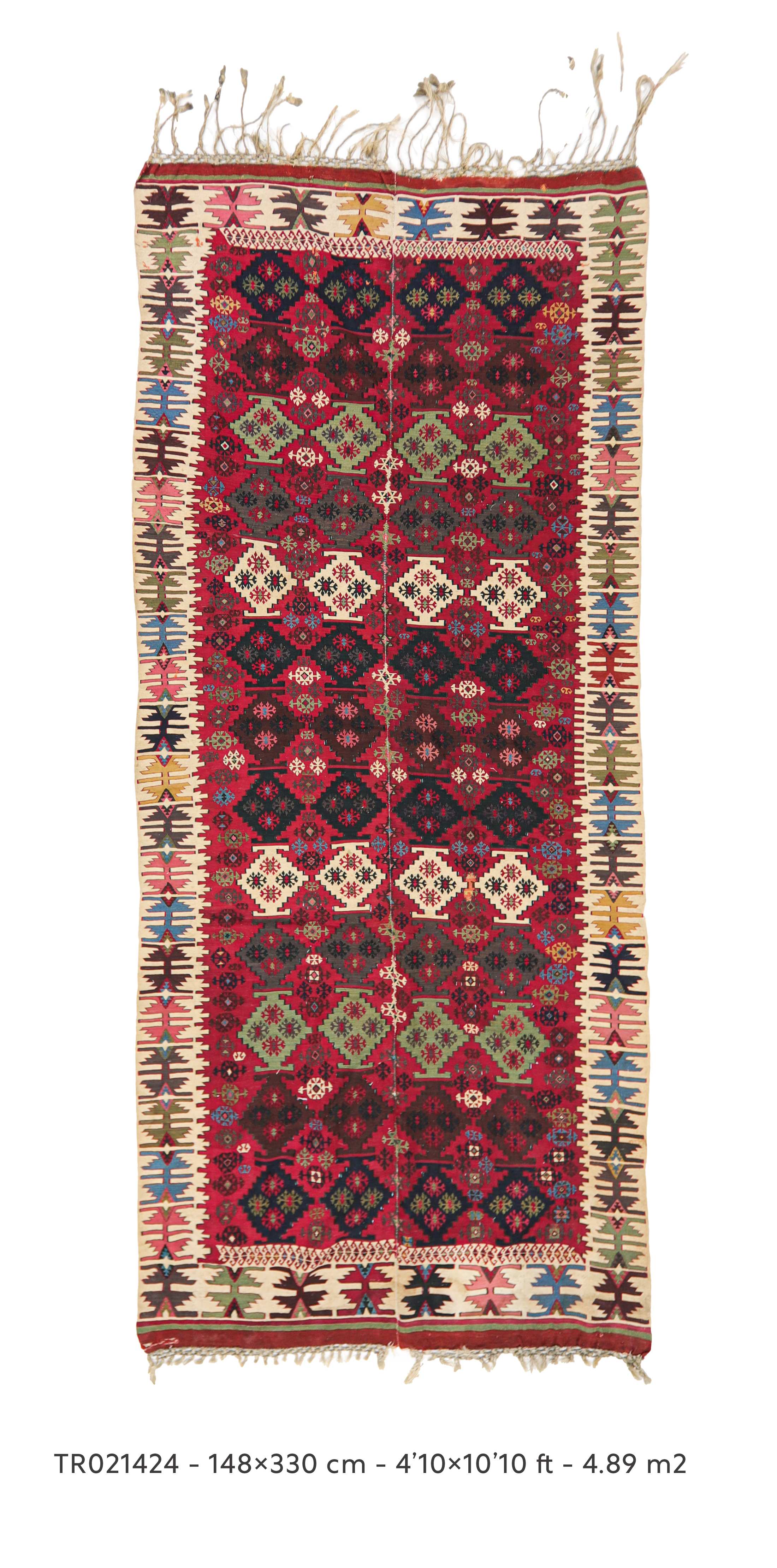 Antique Turkish Handmade Kilim