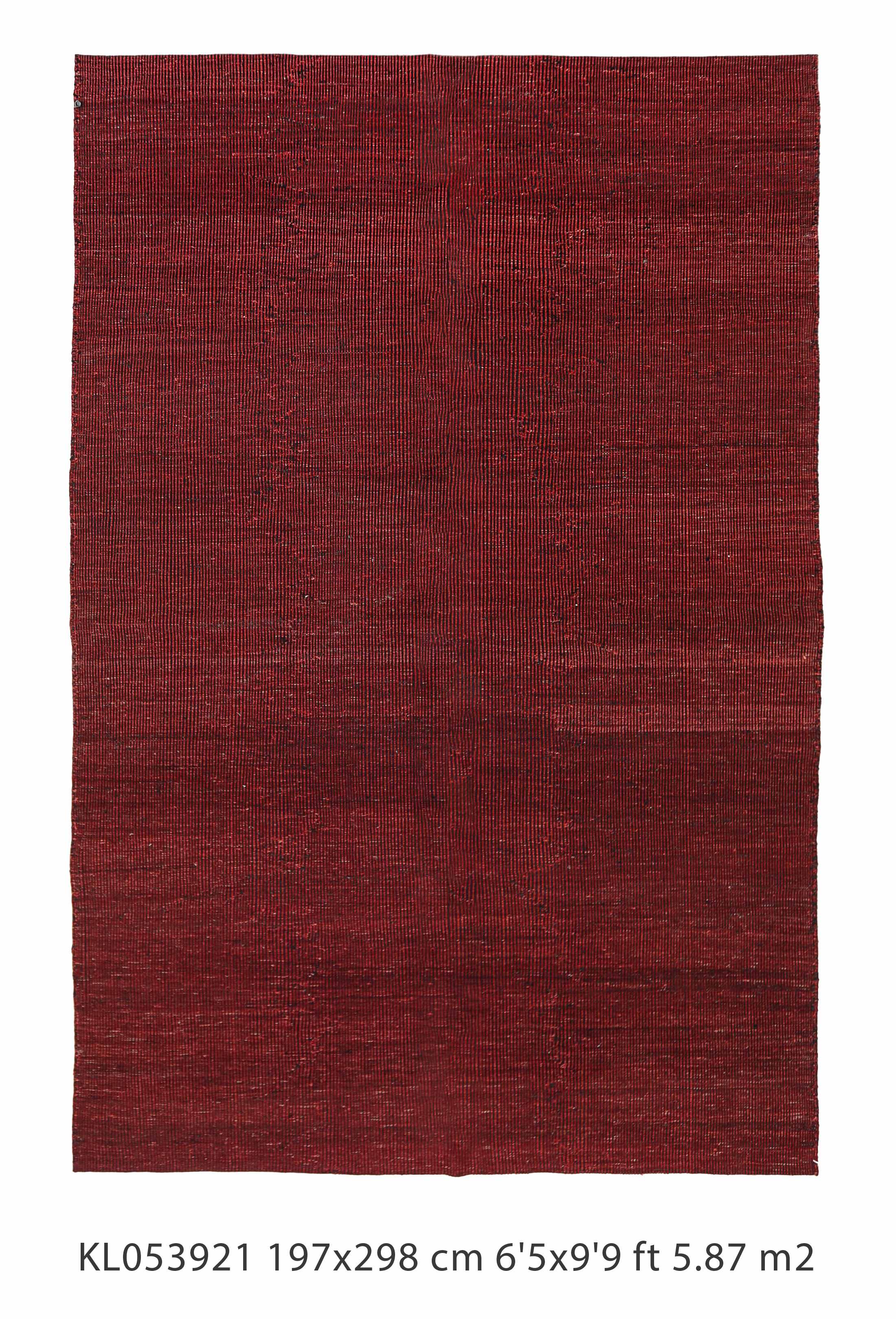 solid red rug made of old yarn new design turkish kilim