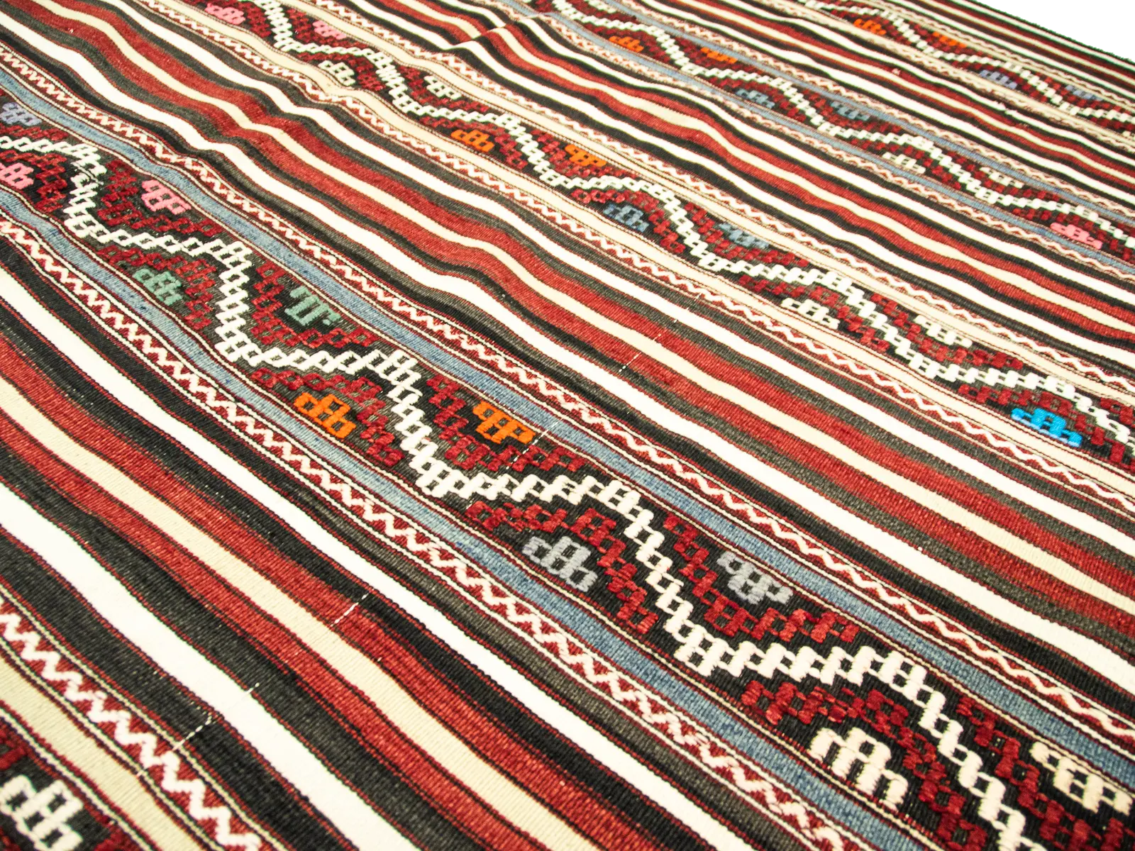 striped chevron kilim rug