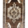 Brown Beige Medallion Anatolia Kars Carpet Rug