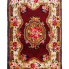 Burgundy color Rose Bouquet Pattern Turkish Carpet | 139x221 cm 4'6x7'3 ft | PR527823 2 red pink color floral kars carpet