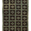 Authentic Vintage Turkish Tulu Rugs : Blue brown checkered
