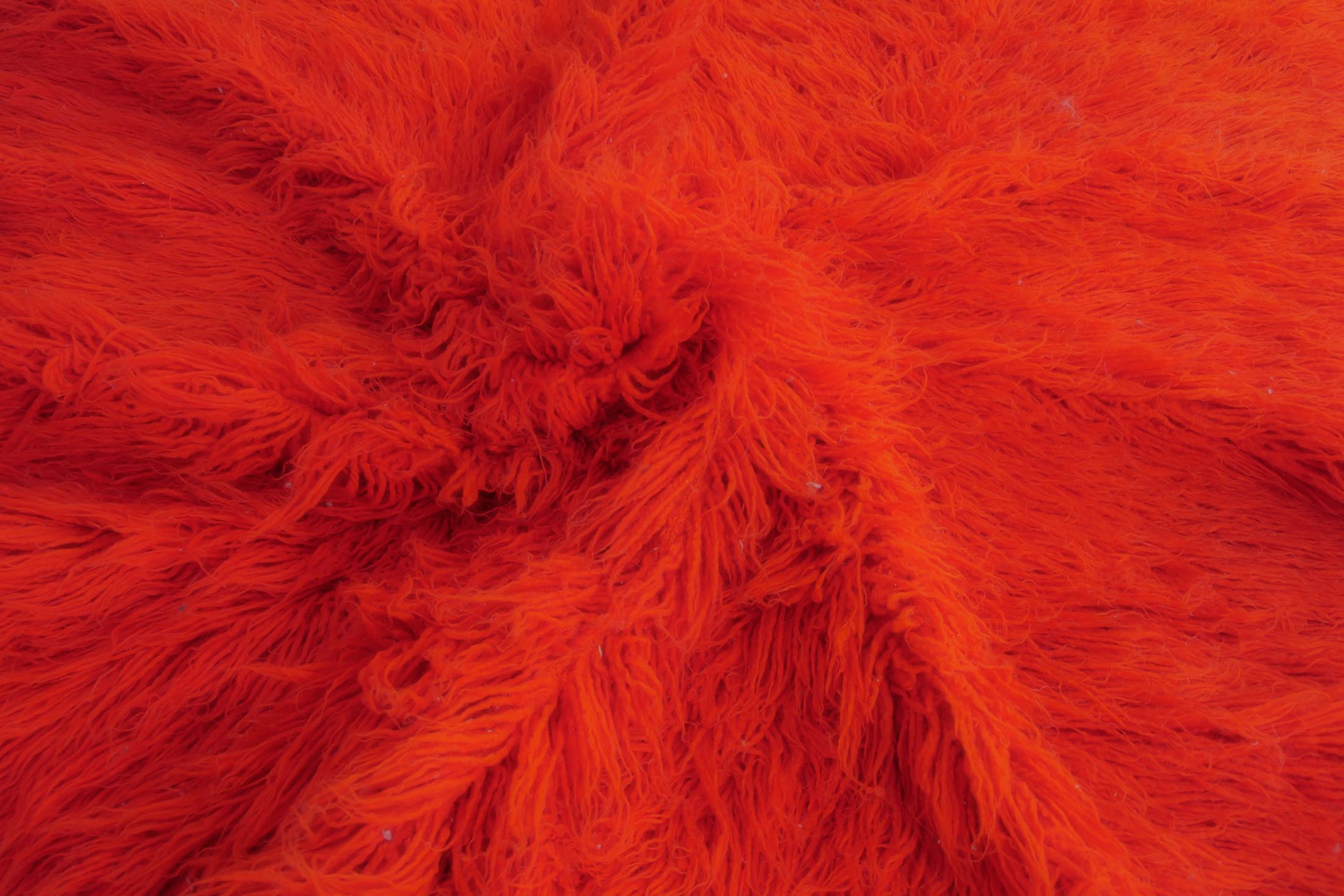 solid red color shaggy tulu rug