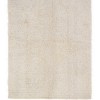 Authentic Vintage Turkish Tulu Rugs : Solid White Natural Color Carpet