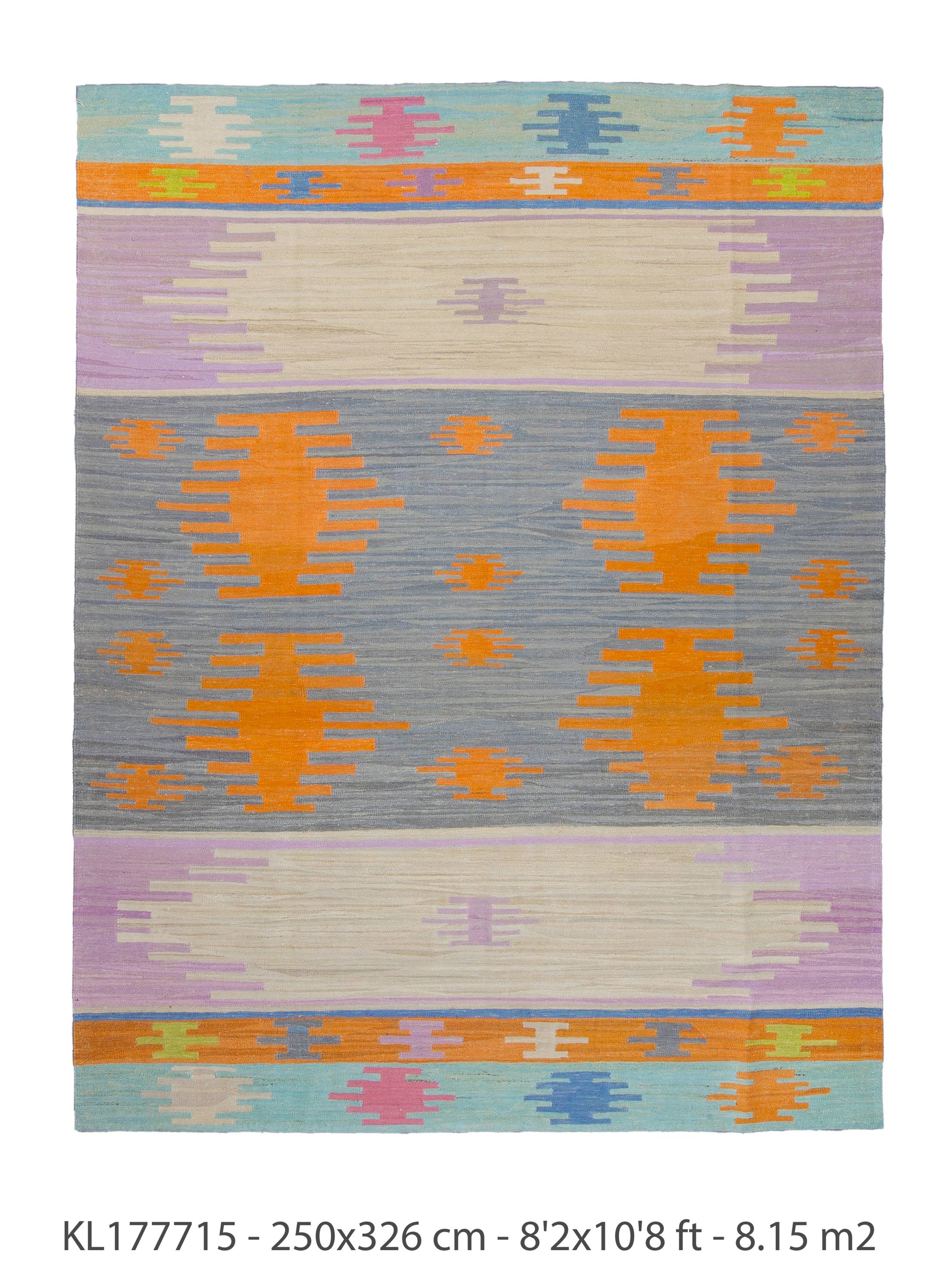 Archaic Pattern New Kilim Rug