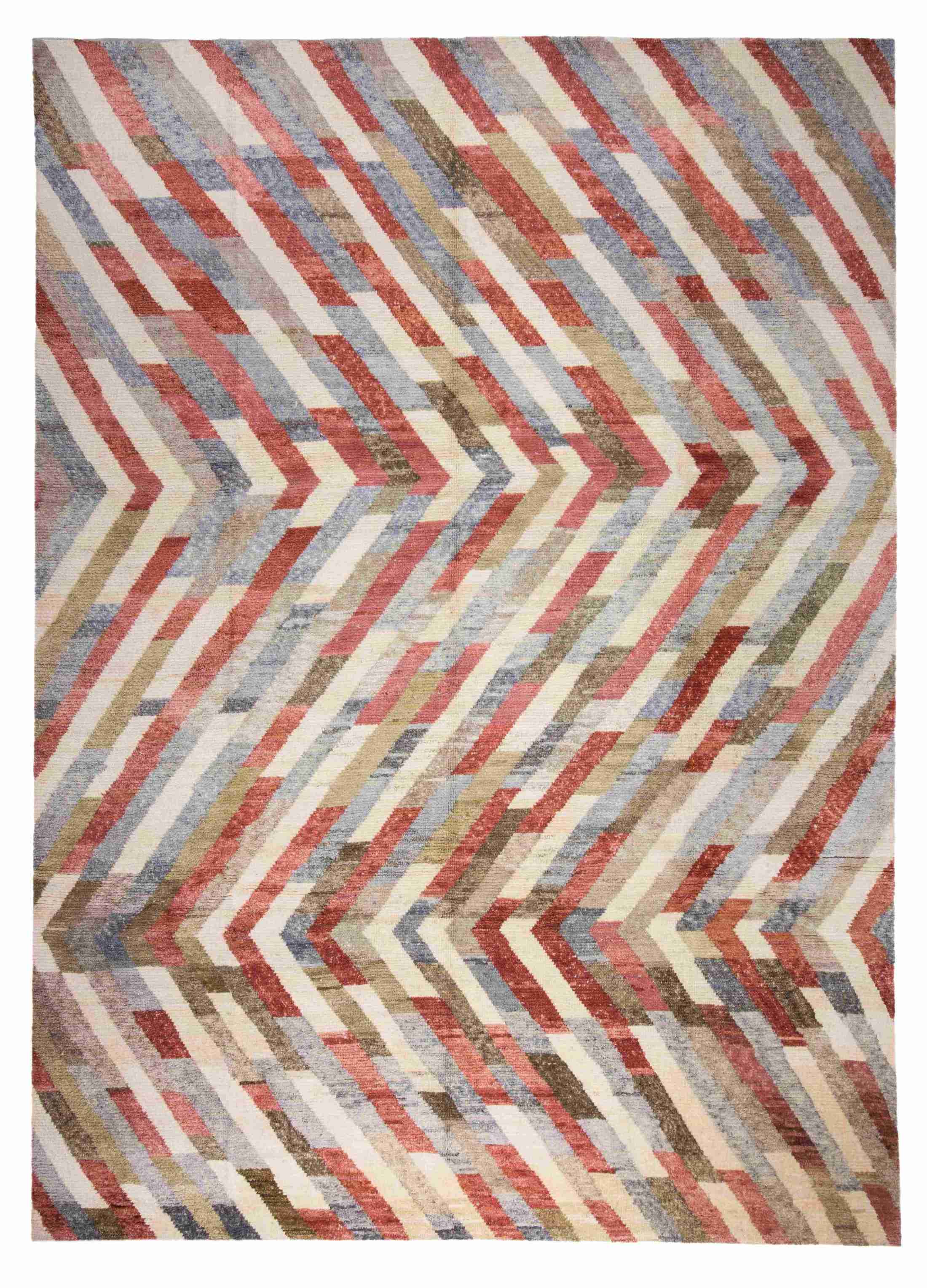 Large Area Rug Zigzag Pattern