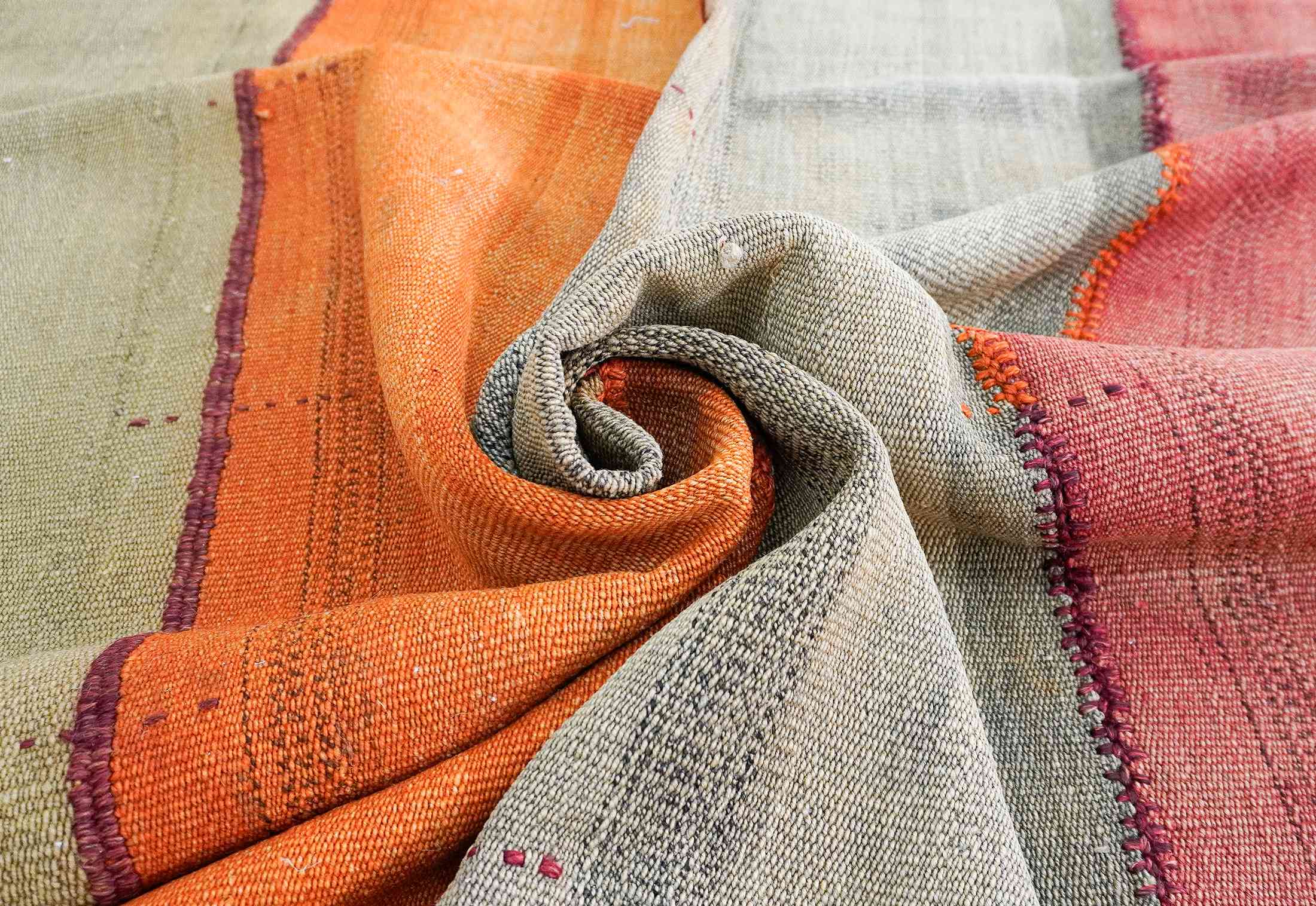 Vintage Turkish Kilim Rugs Perde