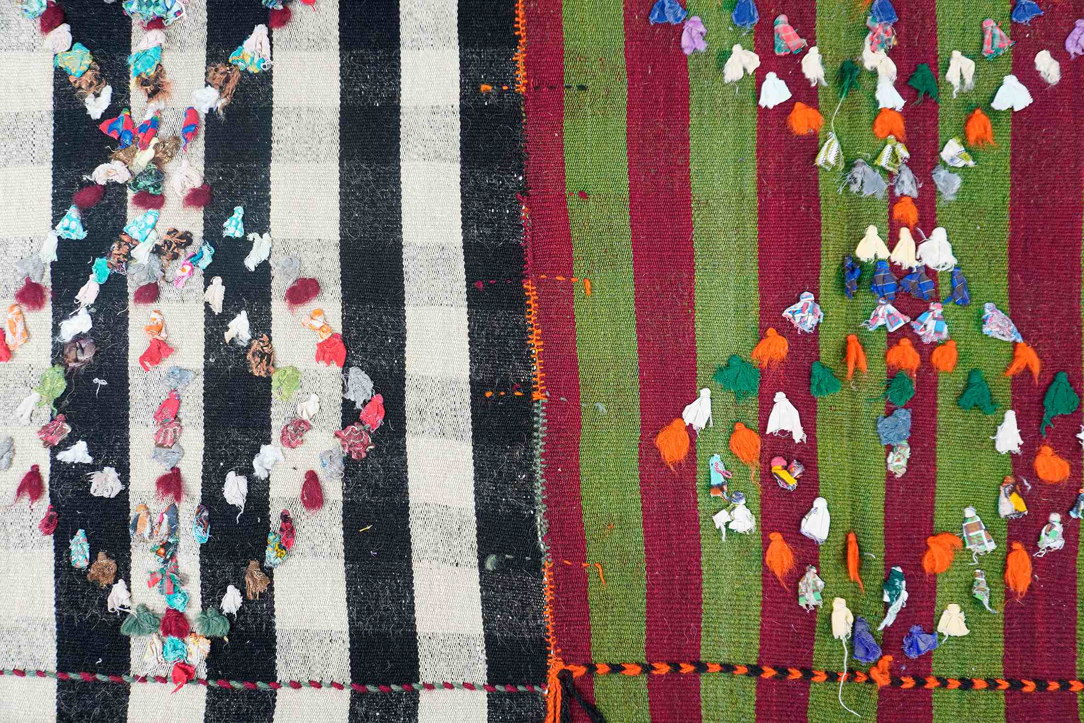 Vintage Turkish Kilim Rugs Perde | Runner Stripes | 195x450 cm 6'5x14 ft | PR340718 6 Vintage Turkish Kilim Rugs Perde