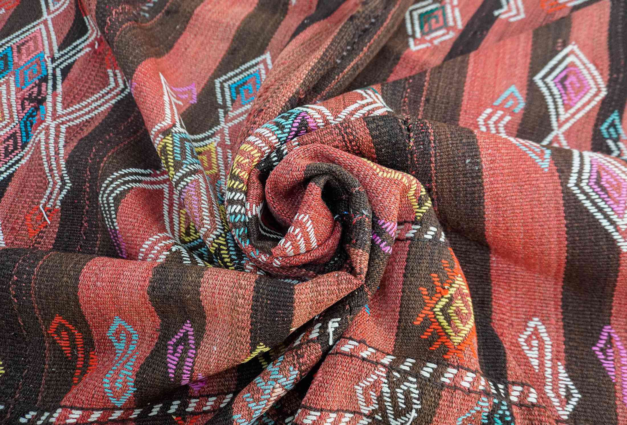 Vintage Turkish Kilim Rugs Perde