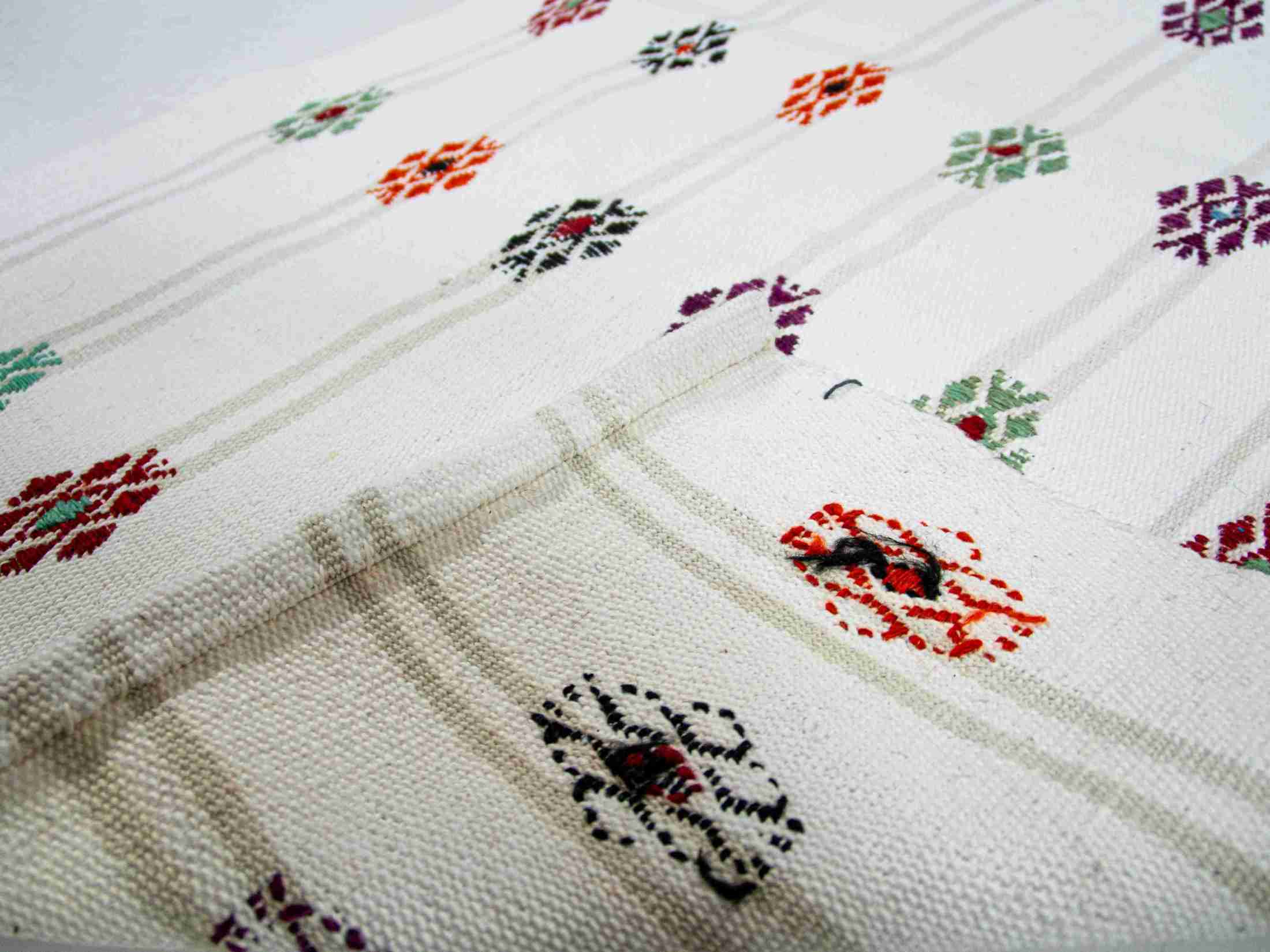 Turkish Cotton Kilim Rug : Extra Long Vintage Runner | 70x400 cm - 2.3x13 ft | PR537523 15 Turkish cotton kilim rug Adana kilim runner