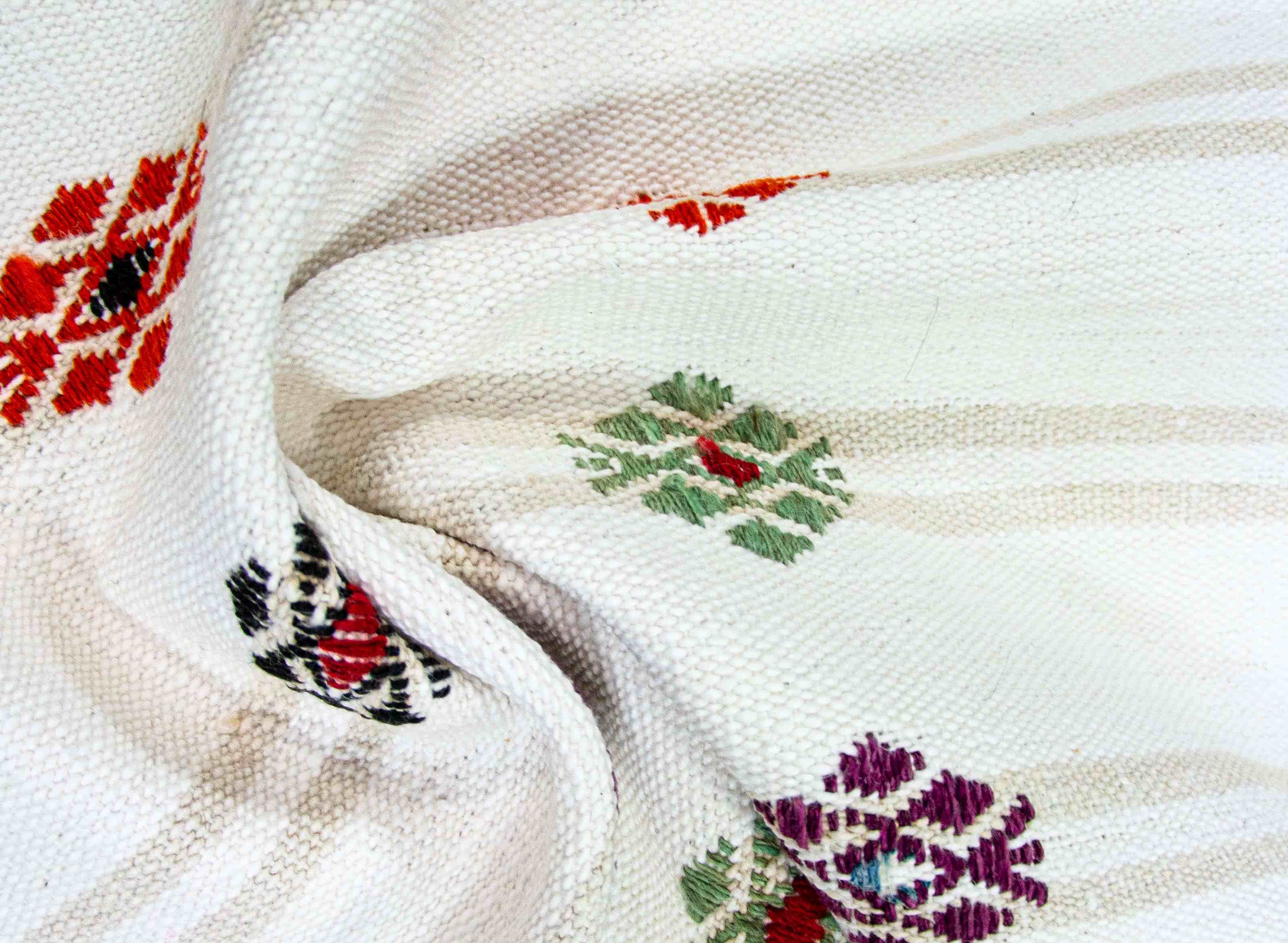 Turkish Cotton Kilim Rug : Extra Long Vintage Runner | 70x400 cm - 2.3x13 ft | PR537523 6 Turkish cotton kilim rug Adana kilim runner