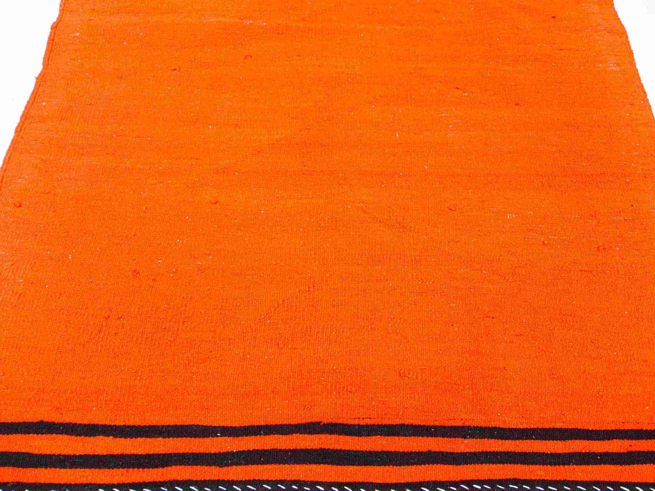 Turkish cotton kilim rug Adana orange kilim
