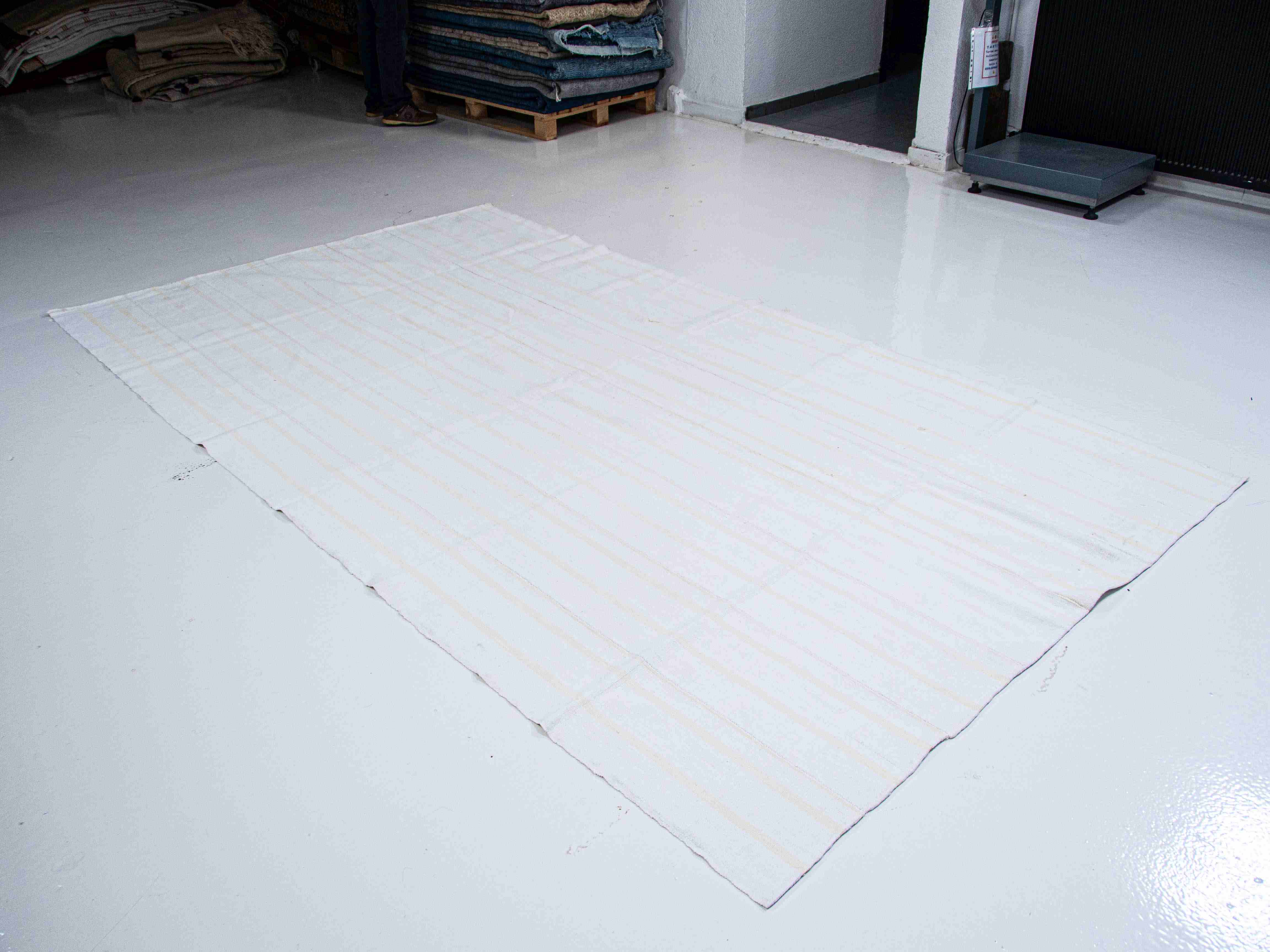 Turkish Cotton Kilim Rug : Adana Vintage Carpet | 175x315 cm - 5.70x10 ft | PR541323 7 Turkish cotton kilim rug Adana kilim