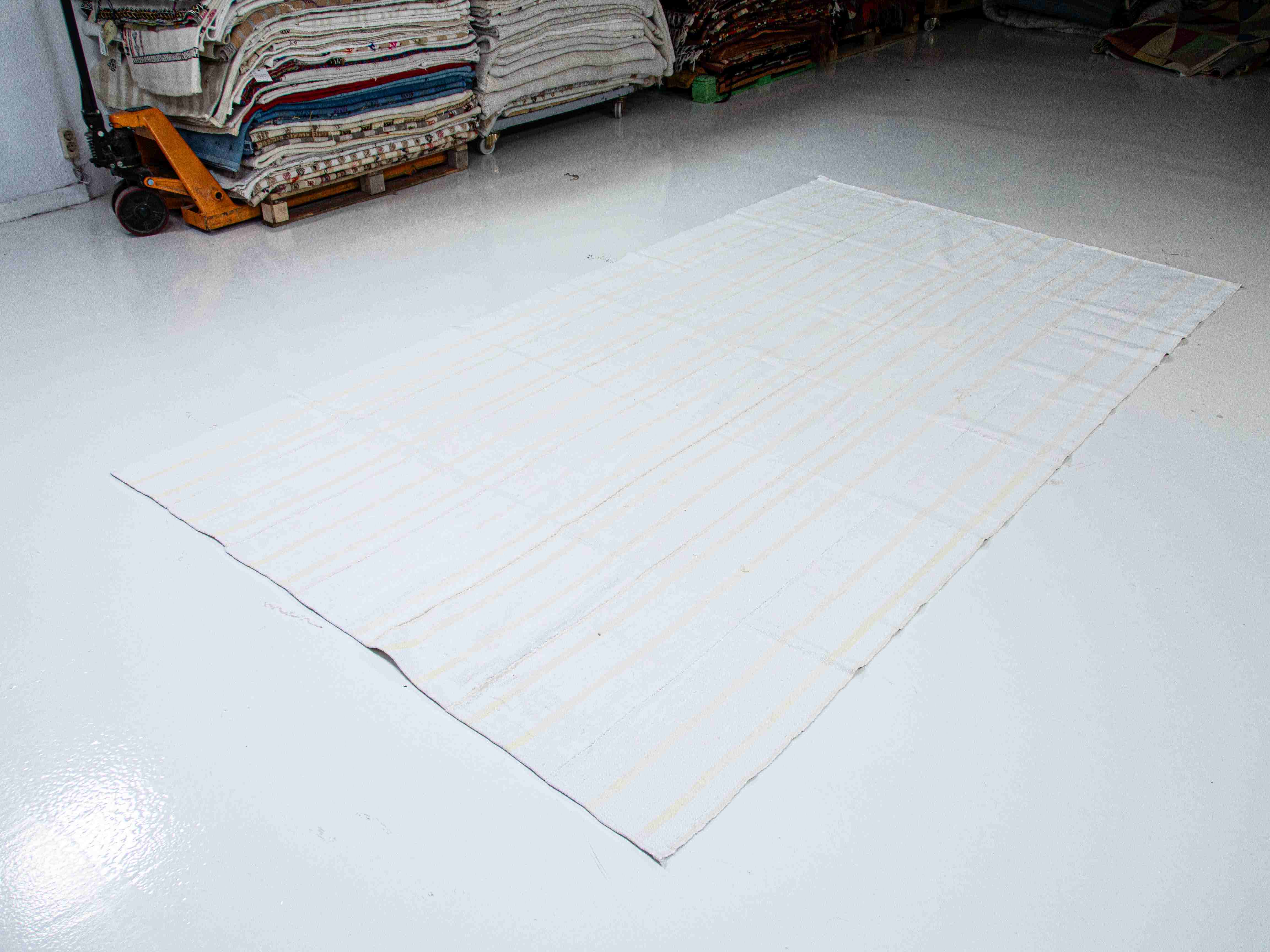 Turkish Cotton Kilim Rug : Adana Vintage Carpet | 175x315 cm - 5.70x10 ft | PR541323 6 Turkish cotton kilim rug Adana kilim