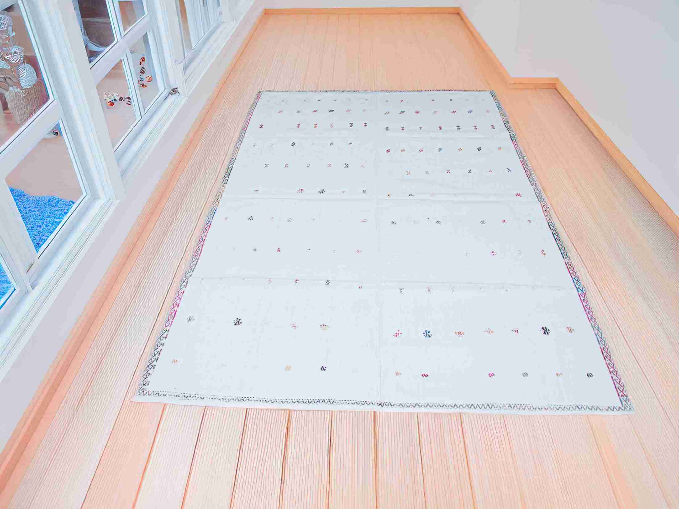Turkish cotton kilim rug Adana kilim