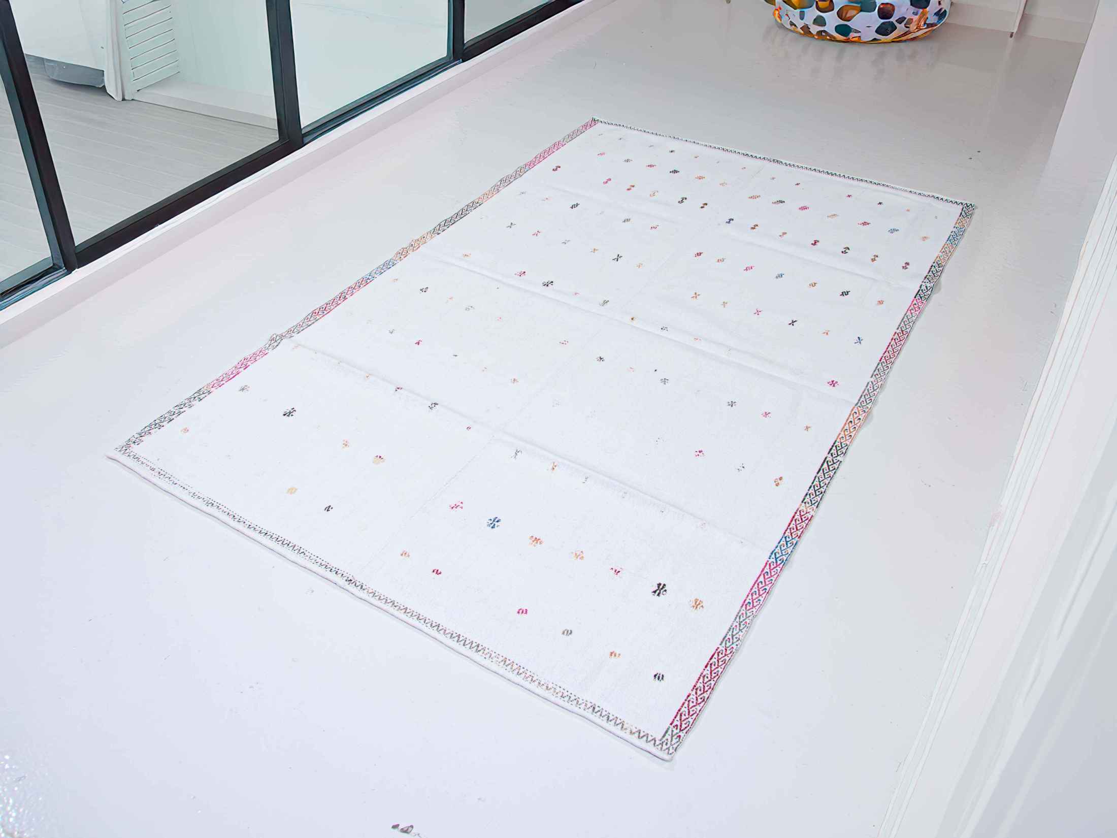 Turkish cotton kilim rug Adana kilim