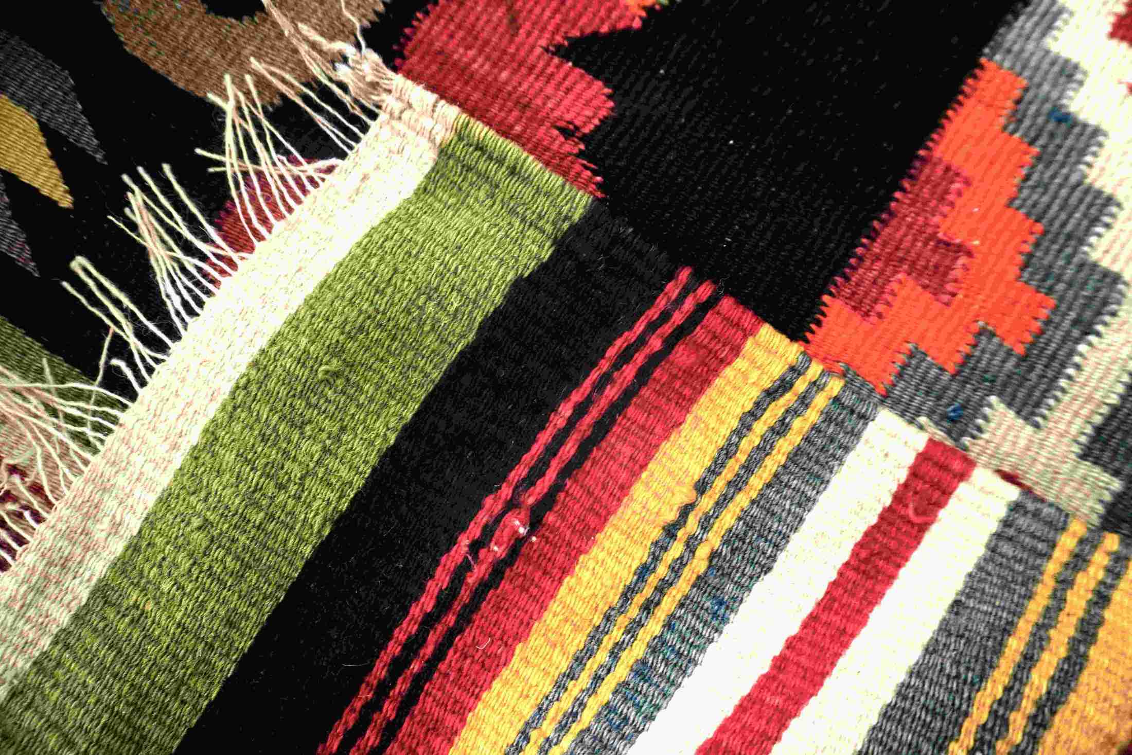 Zapotec Design Vintage Kilim Rug | Figurative Rug | 145x180 cm - 5x6 ft | PR546324 11 Zapotec Design Vintage Kilim Rug