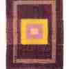 Authentic Vintage Turkish Tulu Rugs : purple pink yellow geometric pattern