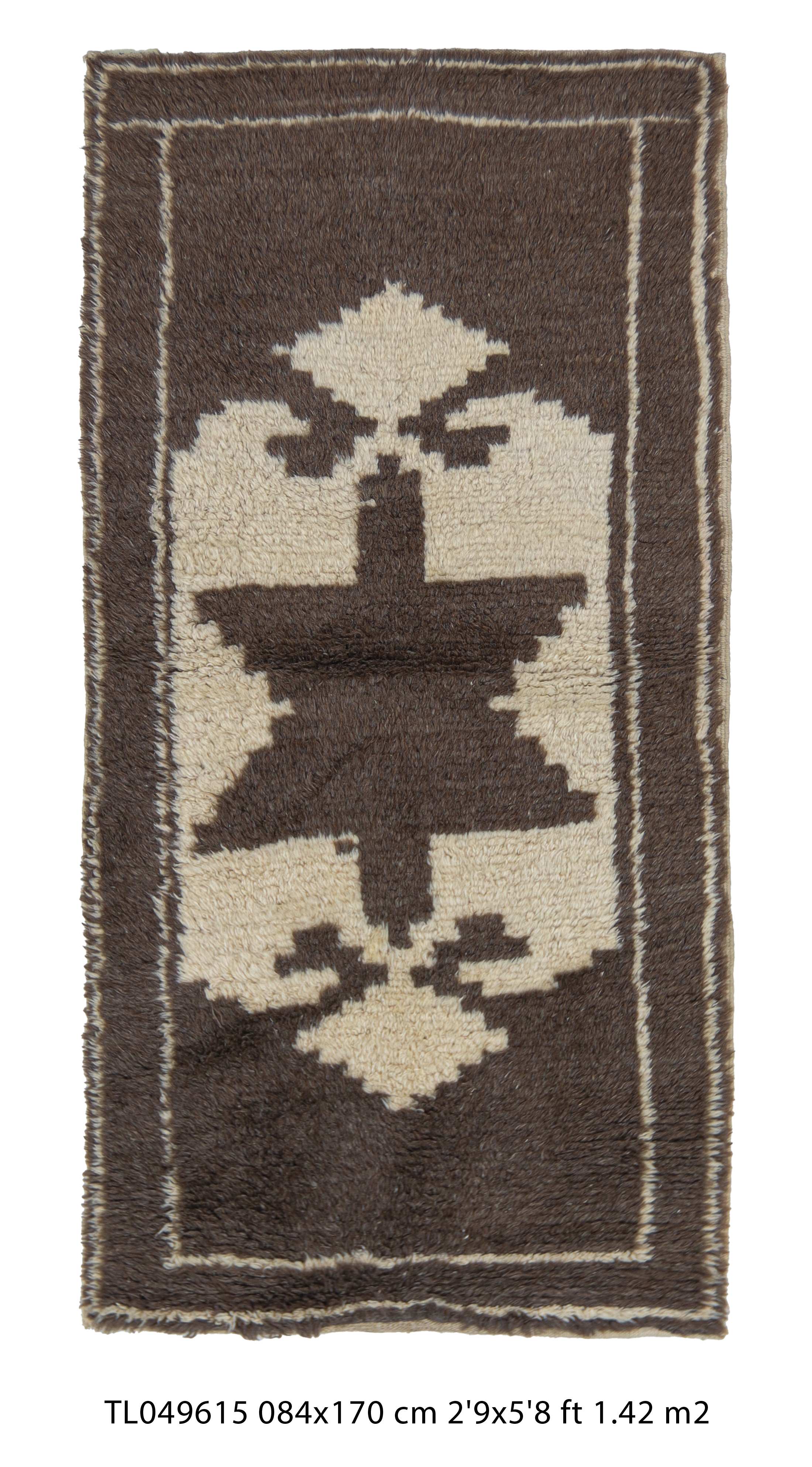 Authentic Vintage Turkish Tulu Rugs : Authentic Vintage Turkish Tulu Rugs : brown beige geometric accent rug