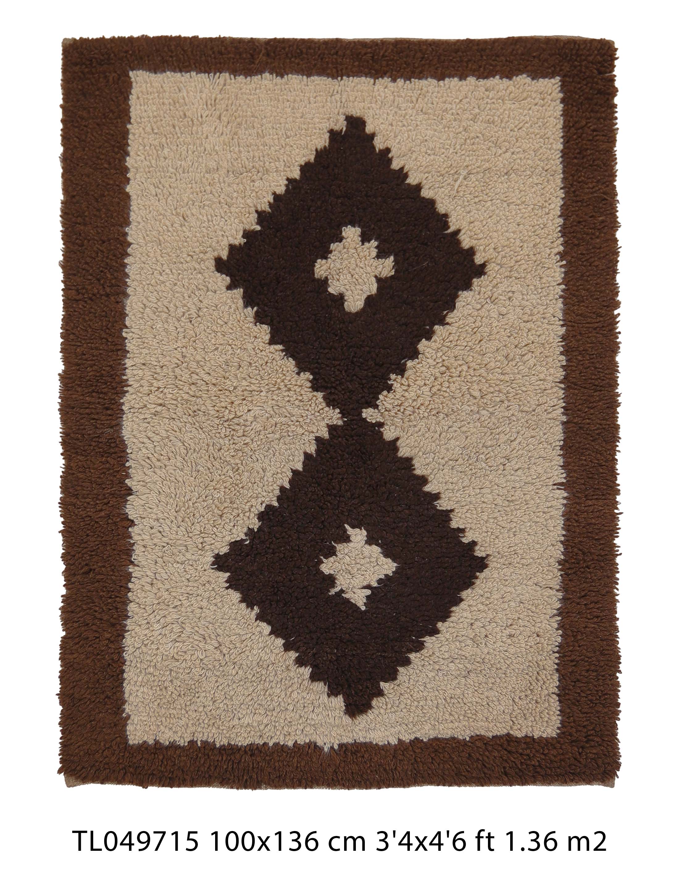 Authentic Vintage Turkish Tulu Rugs : Authentic Vintage Turkish Tulu Rugs : brown beige geometric accent rug