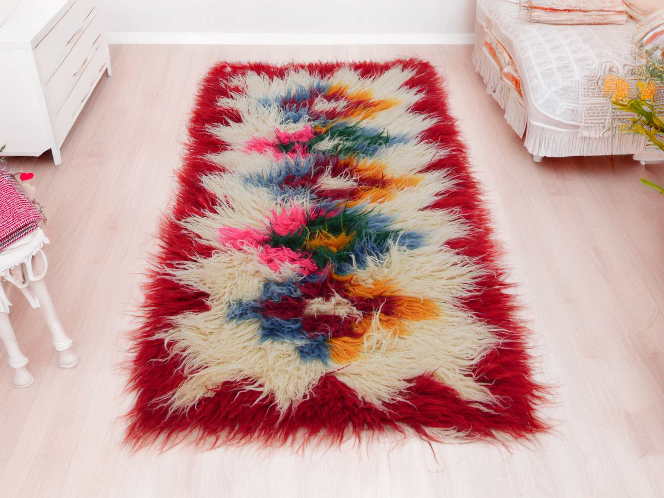 Authentic Vintage Turkish Tulu Rugs