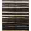 Brown handmade area rug striped upcycled wool | 260x360 cm - 8.5x12 ft | HL064414 2 Brown handmade area rug striped upcycled wool