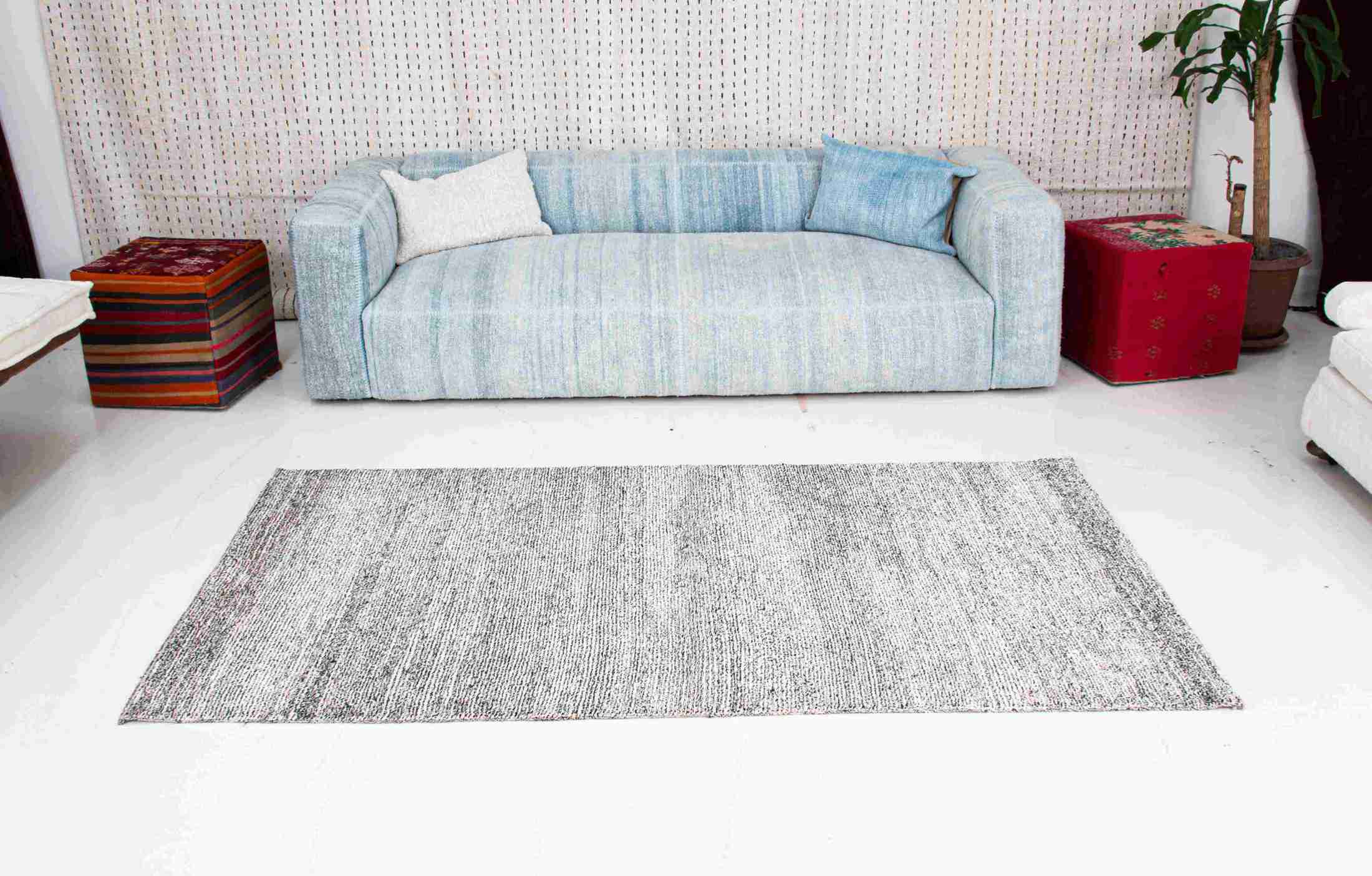 Handmade Turkish Wool Rug Modern Design | Gray Fracture | 127x230 cm - 4x7.5ft | HL081016 9 turkish wool rug modern design