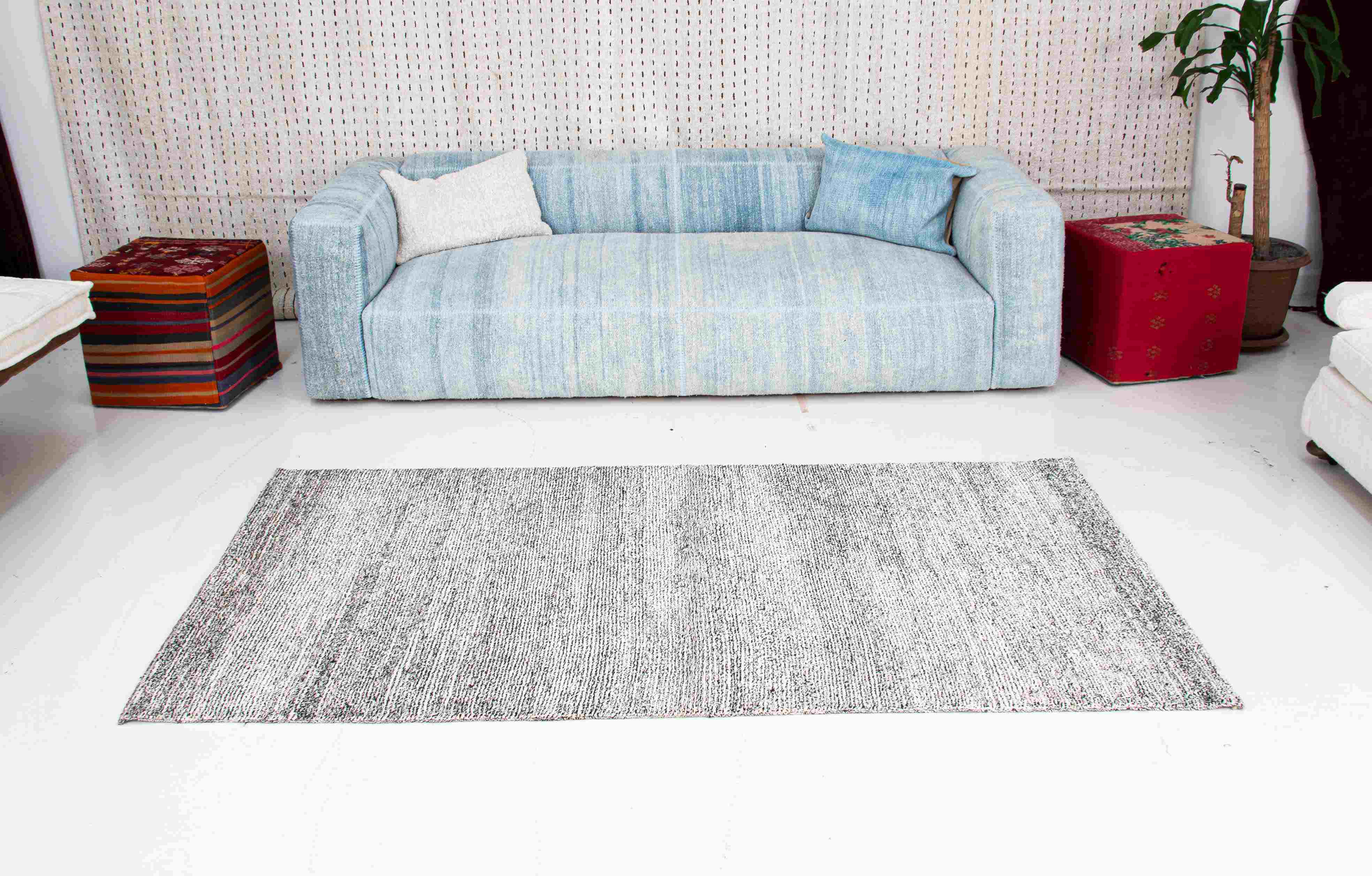 Handmade Turkish Wool Rug Modern Design | Gray Fracture | 127x230 cm - 4x7.5ft | HL081016 5 turkish wool rug modern design
