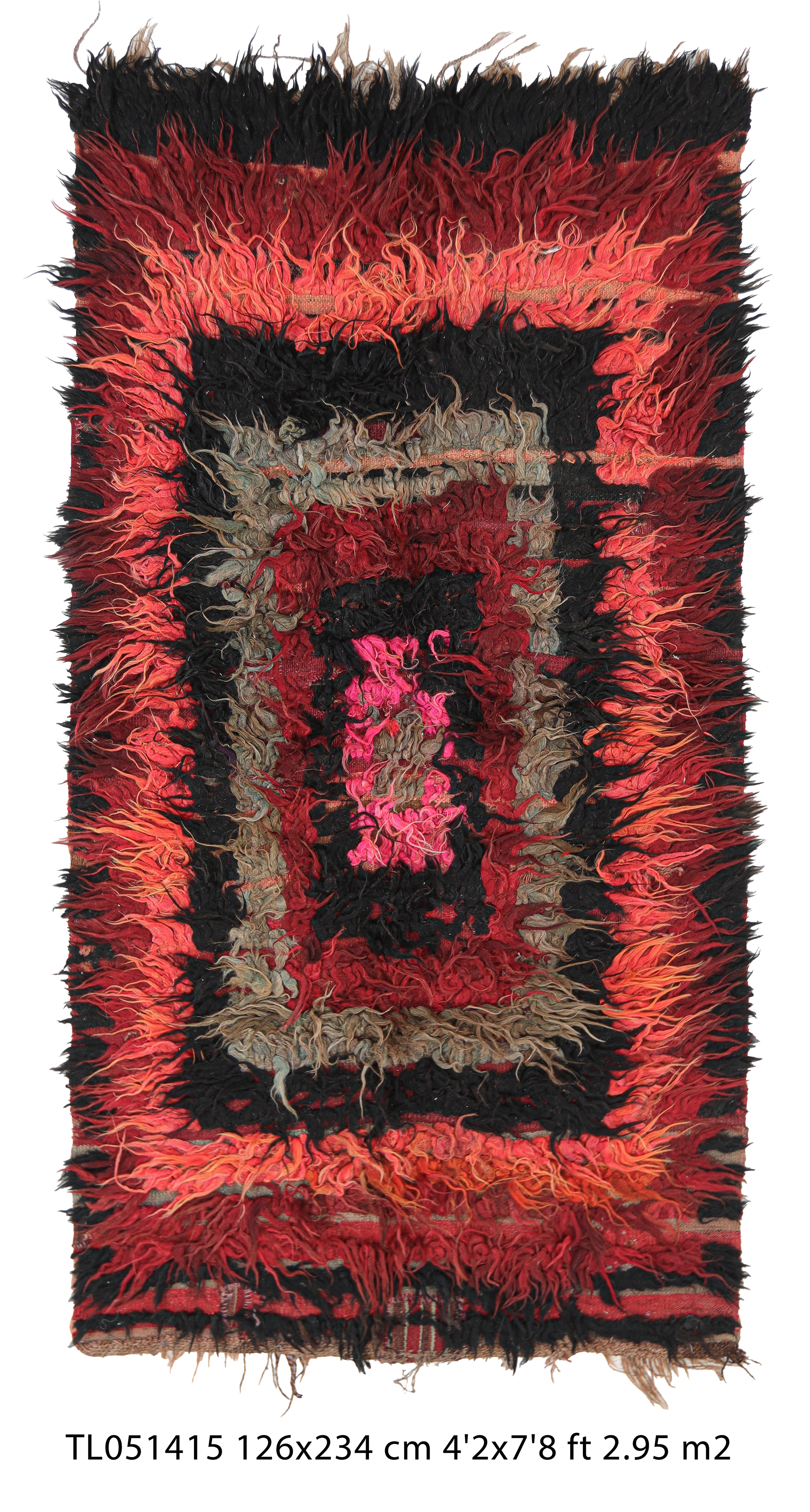 authentic vintage Turkish tulu rugs