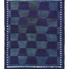 Authentic Vintage Turkish Tulu Rugs: Blue Color checkered Carpet | 168x204 cm - 5'6x6'9 ft | TL069919 2 blue checkered tulu rug